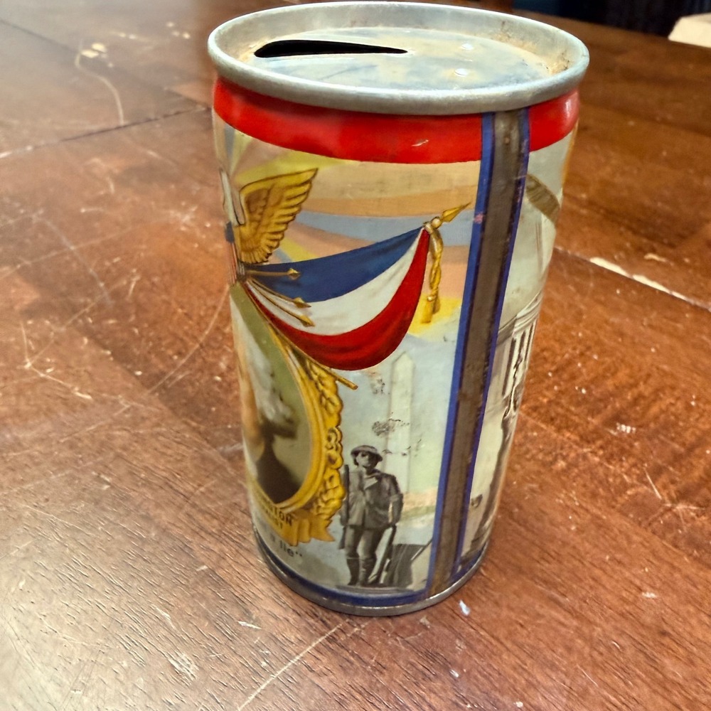 Falstaff Beer Can George Washington President 12oz Vintage Bicentennial - Picture 4 of 5
